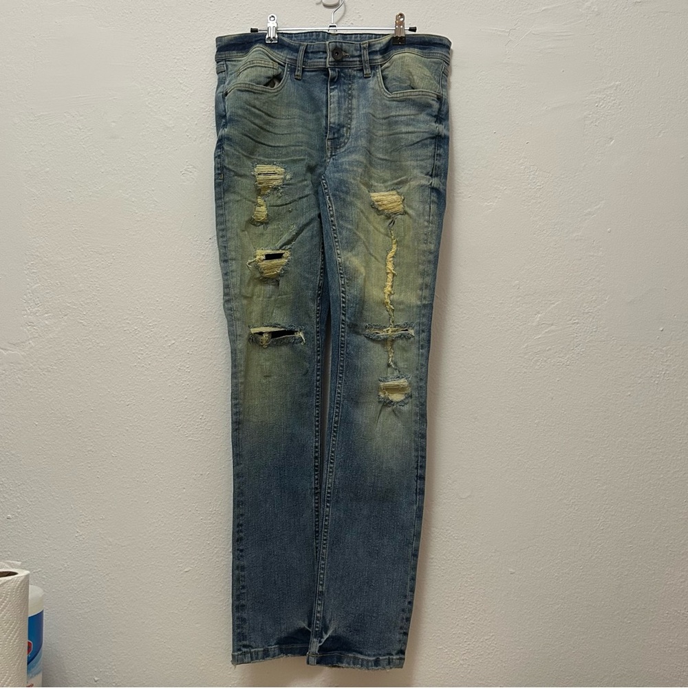 Men's Vintage Distressed Blue Jeans Size 32